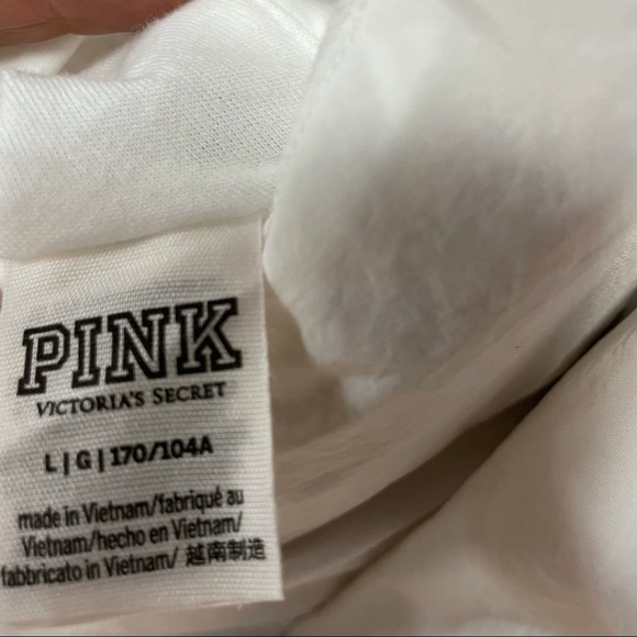 VS Pink Reversible Teddy Grey White Brown Zip Jacket Sz L Hooded - Picture 8 of 10